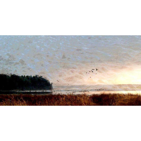 Tide II White Modern Wood Framed Art Print by Harrington, Danielle