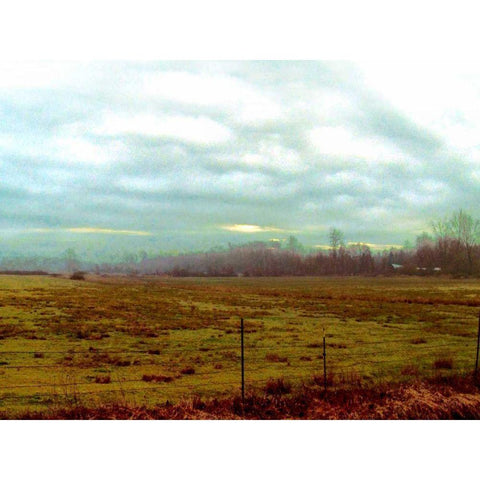 Landscape II Black Modern Wood Framed Art Print with Double Matting by Harrington, Danielle