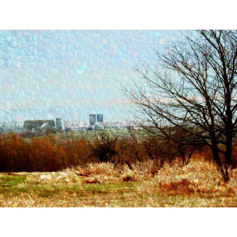 Land II Black Modern Wood Framed Art Print by Harrington, Danielle