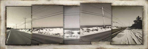 The Old Coast Road Black Ornate Wood Framed Art Print with Double Matting by Bay, Noah