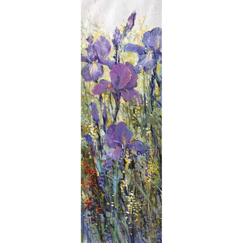 Iris Field I White Modern Wood Framed Art Print by OToole, Tim