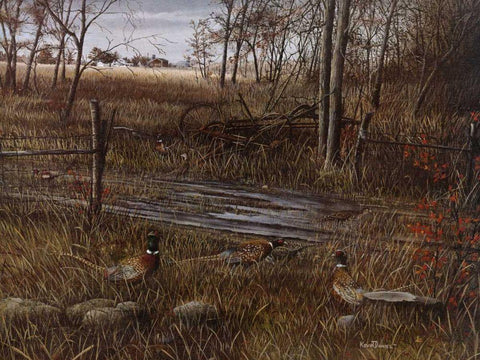 Backroad Gathering Black Ornate Wood Framed Art Print with Double Matting by Daniel, Kevin