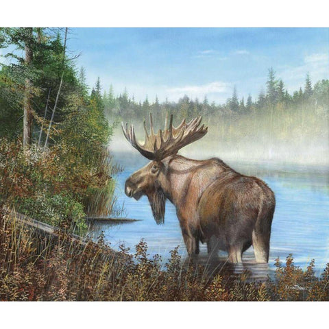 At Rivers Edge II Black Modern Wood Framed Art Print by Daniel, Kevin