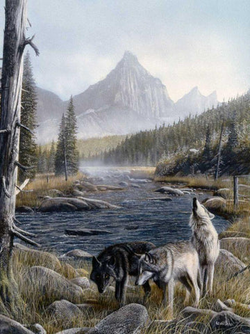 Vantage Point II White Modern Wood Framed Art Print with Double Matting by Daniel, Kevin