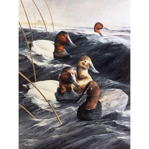 The Lost Decoy Gold Ornate Wood Framed Art Print with Double Matting by Daniel, Kevin