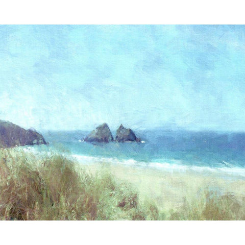 Cornish View Black Modern Wood Framed Art Print with Double Matting by Bay, Noah