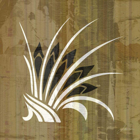 Glyphic Tiles II White Modern Wood Framed Art Print by Burghardt, James