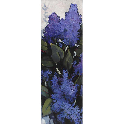 Lilac Spray I Black Modern Wood Framed Art Print by OToole, Tim