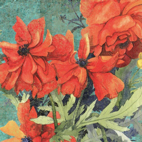 Poppy Play I Black Modern Wood Framed Art Print with Double Matting by Collier-Morales, R.