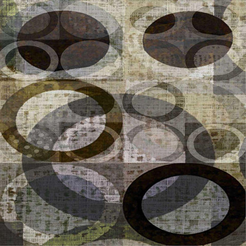 Icovia Squared I White Modern Wood Framed Art Print with Double Matting by Butler, John