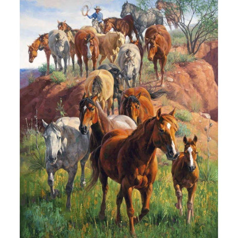 Ladies First Black Modern Wood Framed Art Print with Double Matting by Sorenson, Jack