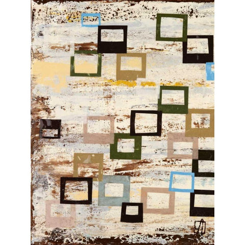 Square RD I Black Modern Wood Framed Art Print with Double Matting by Avondet, Natalie