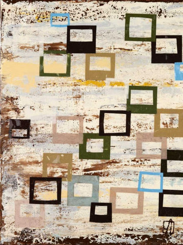 Square RD I White Modern Wood Framed Art Print with Double Matting by Avondet, Natalie