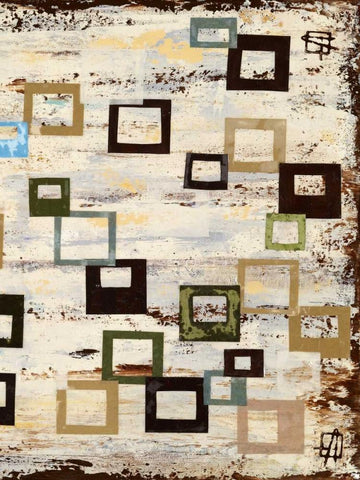 Square RD II White Modern Wood Framed Art Print with Double Matting by Avondet, Natalie