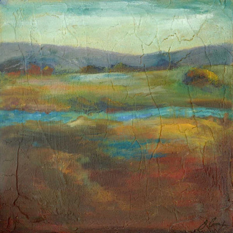 Barons Creek Vista I Black Modern Wood Framed Art Print by Combs, Joyce