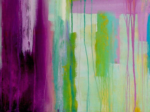 Spring Stream II White Modern Wood Framed Art Print with Double Matting by Ashley, Erin