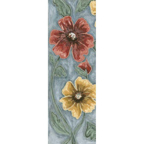 Wild Poppies I Gold Ornate Wood Framed Art Print with Double Matting by Deans, Karen