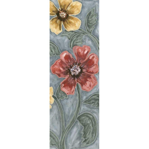 Wild Poppies II Black Modern Wood Framed Art Print with Double Matting by Deans, Karen