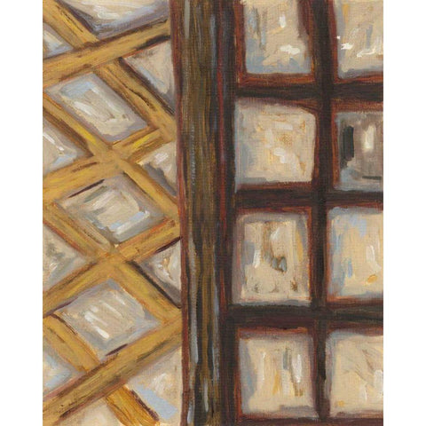 Textured Windows I White Modern Wood Framed Art Print by Deans, Karen