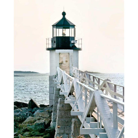 Lighthouse Views I Black Modern Wood Framed Art Print with Double Matting by Perry, Rachel