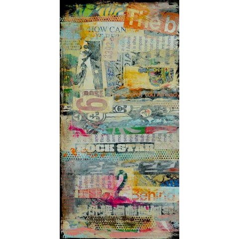 In the Mix I Black Modern Wood Framed Art Print with Double Matting by Ashley, Erin