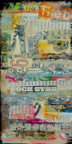 In the Mix I Black Ornate Wood Framed Art Print with Double Matting by Ashley, Erin