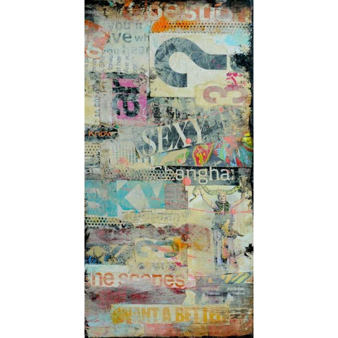 In the Mix II Black Modern Wood Framed Art Print by Ashley, Erin