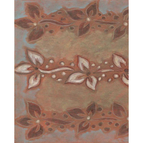 Floral Vines I Black Modern Wood Framed Art Print with Double Matting by Deans, Karen