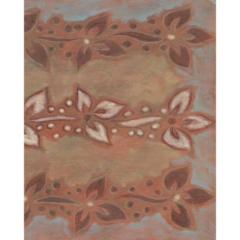 Floral Vines II White Modern Wood Framed Art Print by Deans, Karen