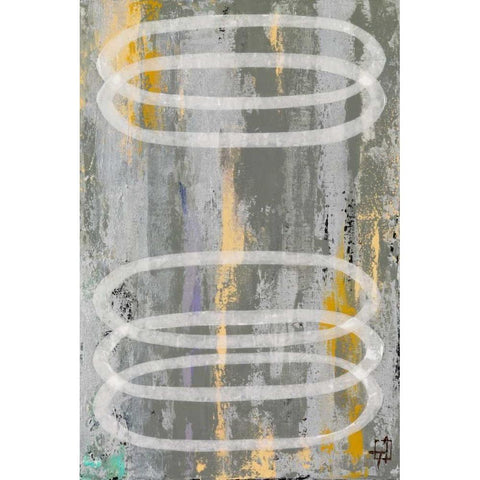 Circles 2-3 Gold Ornate Wood Framed Art Print with Double Matting by Avondet, Natalie