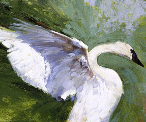 Grace Note White Modern Wood Framed Art Print with Double Matting by Chapman, Julie T.