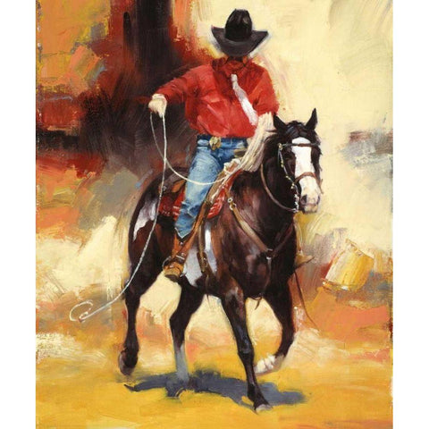 Rodeo Style Black Modern Wood Framed Art Print with Double Matting by Chapman, Julie T.