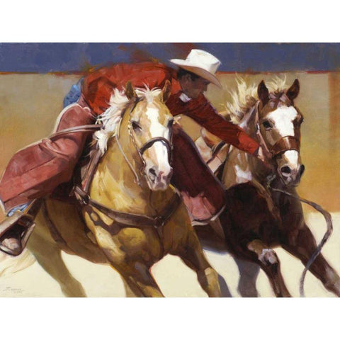 Nabbed White Modern Wood Framed Art Print by Chapman, Julie T.