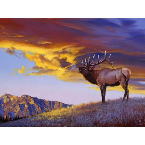 Reveille Black Modern Wood Framed Art Print with Double Matting by Chapman, Julie T.