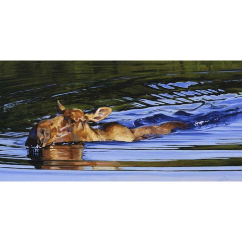 Bathing Beauty Black Modern Wood Framed Art Print by Chapman, Julie T.