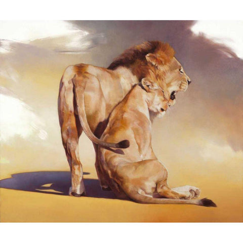 Afterglow Gold Ornate Wood Framed Art Print with Double Matting by Chapman, Julie T.