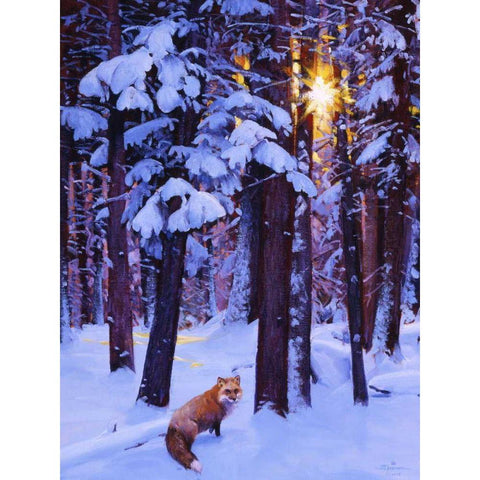 Cold Fire White Modern Wood Framed Art Print by Chapman, Julie T.