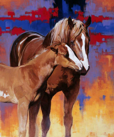 The Color of Love Black Ornate Wood Framed Art Print with Double Matting by Chapman, Julie T.