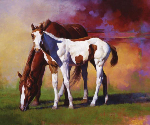 Hot Color White Modern Wood Framed Art Print with Double Matting by Chapman, Julie T.