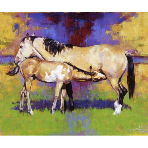 Contentment Gold Ornate Wood Framed Art Print with Double Matting by Chapman, Julie T.