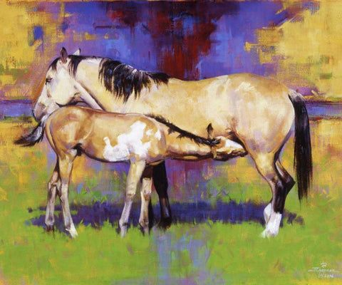 Contentment White Modern Wood Framed Art Print with Double Matting by Chapman, Julie T.