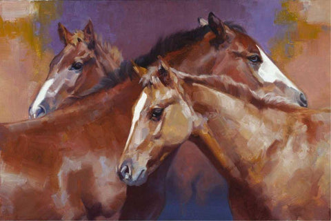 Pals White Modern Wood Framed Art Print with Double Matting by Chapman, Julie T.