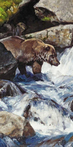 Salmon Zen Black Ornate Wood Framed Art Print with Double Matting by Chapman, Julie T.