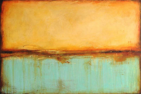 Serenity White Modern Wood Framed Art Print with Double Matting by Ashley, Erin