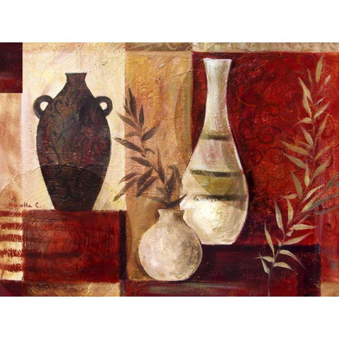 Spice Vases I Black Modern Wood Framed Art Print by Cohen, Marietta