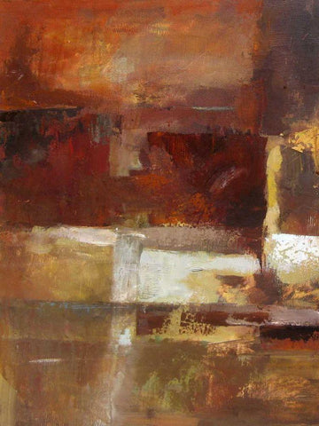 Earth Tones I Black Ornate Wood Framed Art Print with Double Matting by Cohen, Marietta