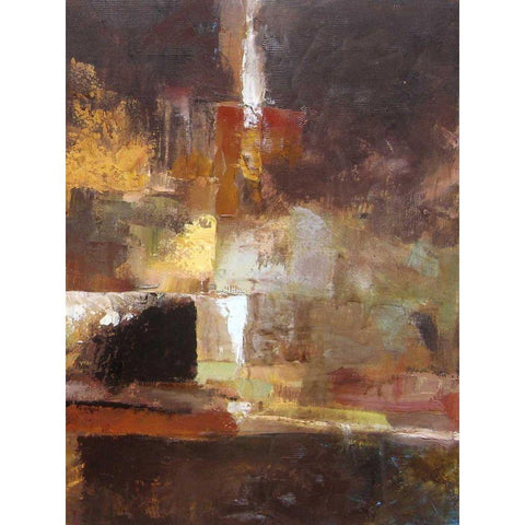 Earth Tones II Black Modern Wood Framed Art Print with Double Matting by Cohen, Marietta