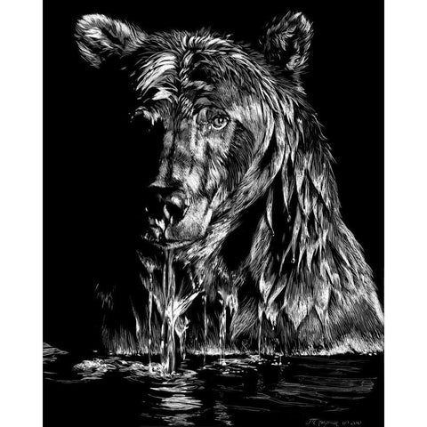 Evening Ablutions Black Modern Wood Framed Art Print by Chapman, Julie T.