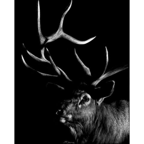 Attitude Black Modern Wood Framed Art Print by Chapman, Julie T.