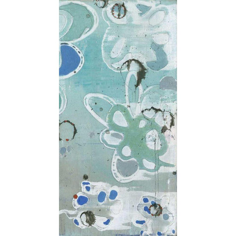 Flowers Abstracted II White Modern Wood Framed Art Print by Fuchs, Jodi